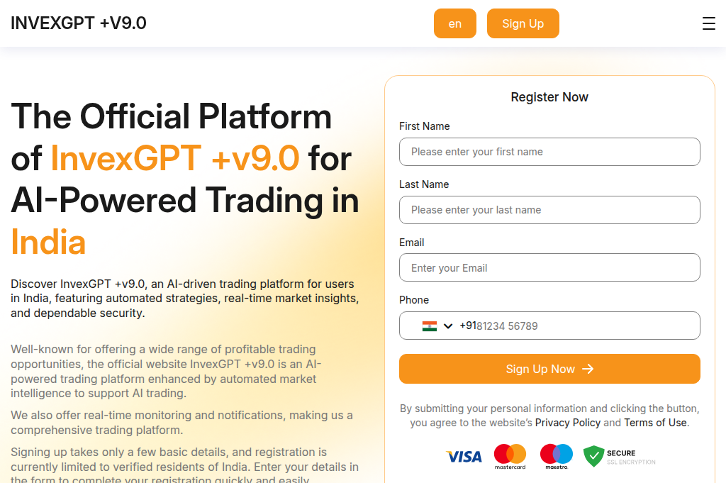 Screenshot of invexgpt-v9.com