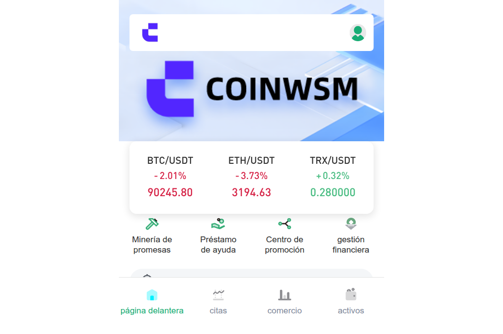 Screenshot of coinwsm.icu