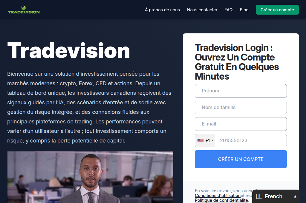 Screenshot of trade-vision.org
