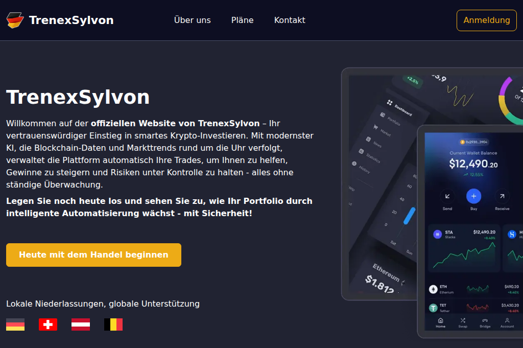 Screenshot of trenex-sylvon.de