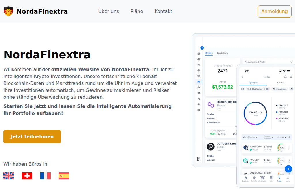 Screenshot of norda-finextra.de