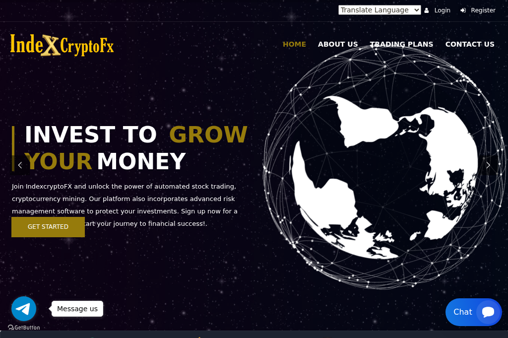 Screenshot of indexcryptofx.com