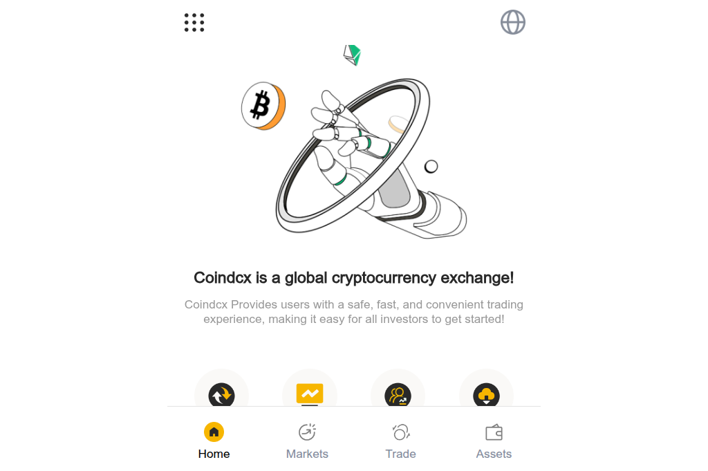 Screenshot of coindacx.com