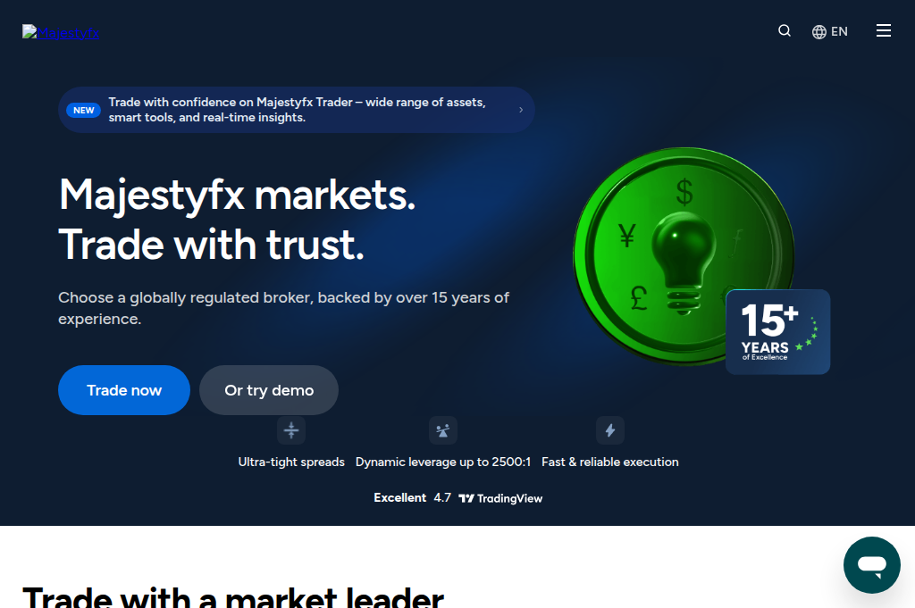 Screenshot of themajestyfx.com