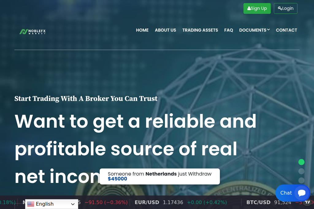 Screenshot of noblexchangemarket.com