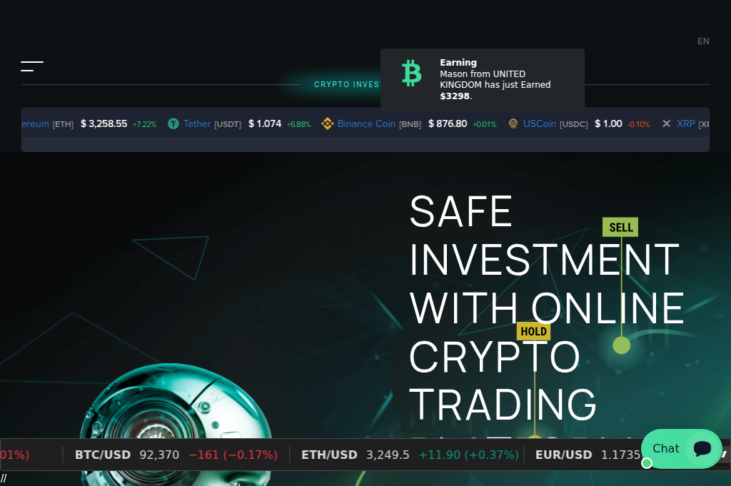 Screenshot of peaktradesoption.com