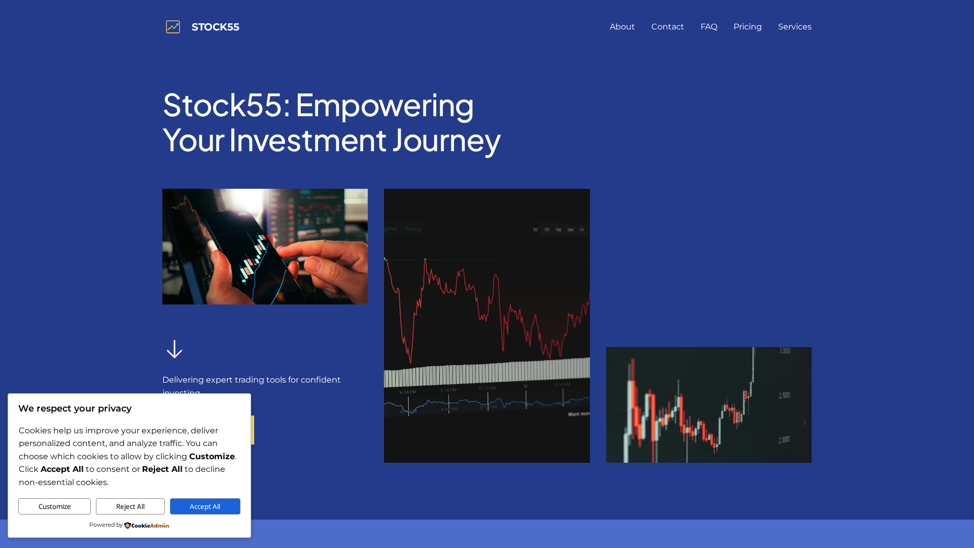 Screenshot of stock55.com