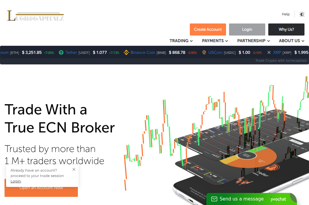 Screenshot of lucrecapitalz.com