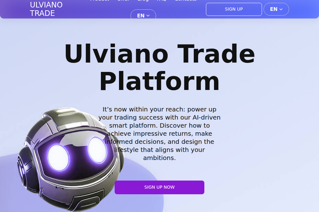 Screenshot of ulviano-trade.com