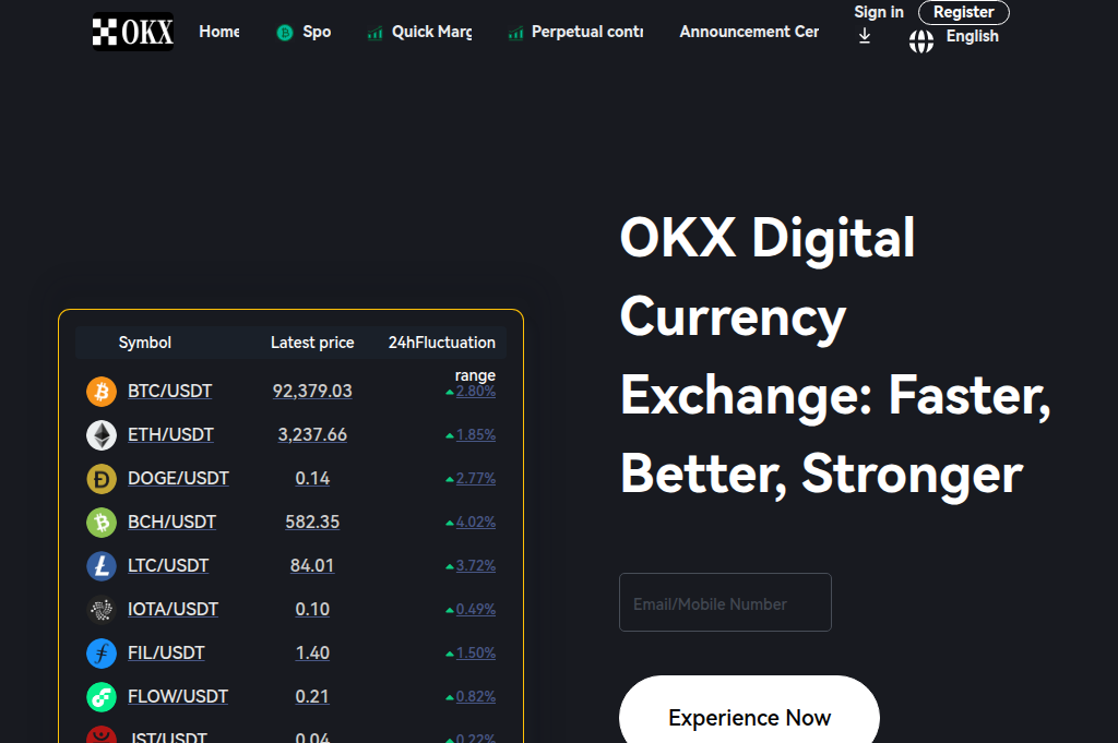 Screenshot of btcokx.site