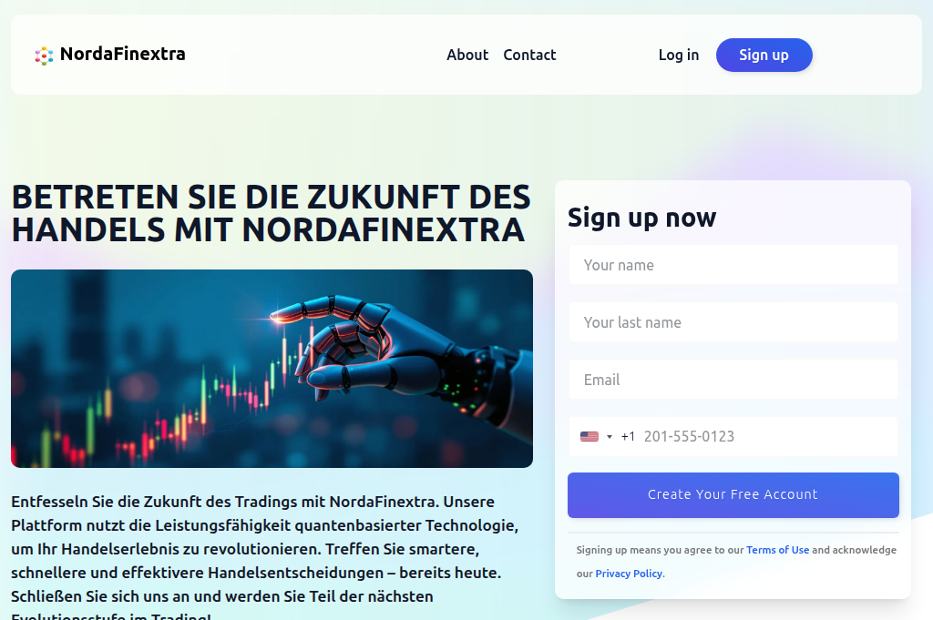 Screenshot of nordafinextrapro.de