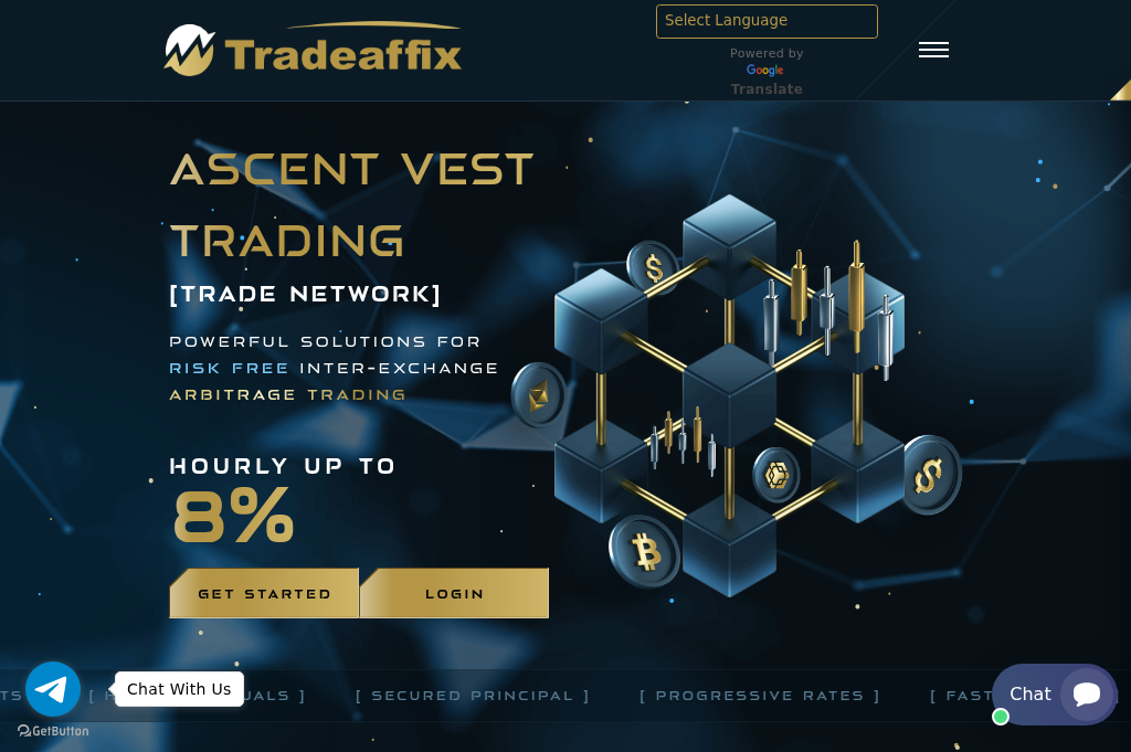 Screenshot of ascentvesttrading.com