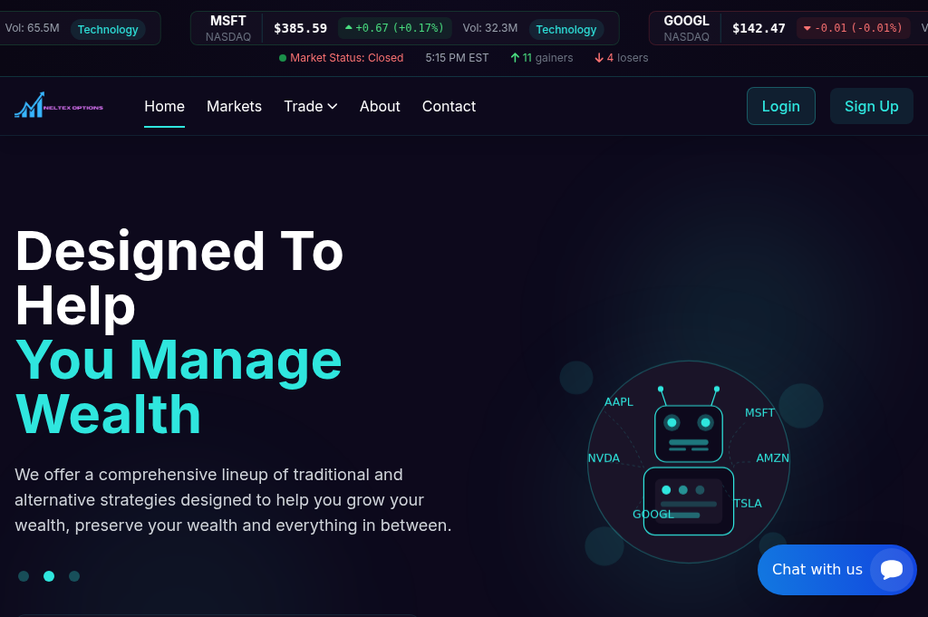 Screenshot of neltexoptions.live