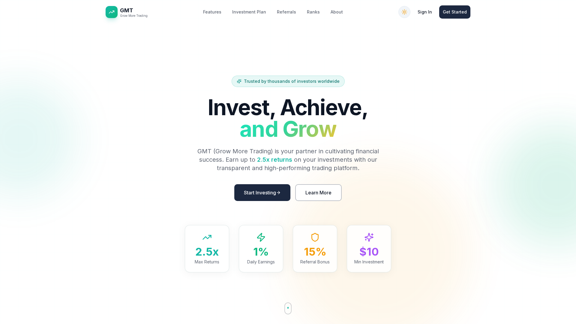 Screenshot of growmoretrading.biz
