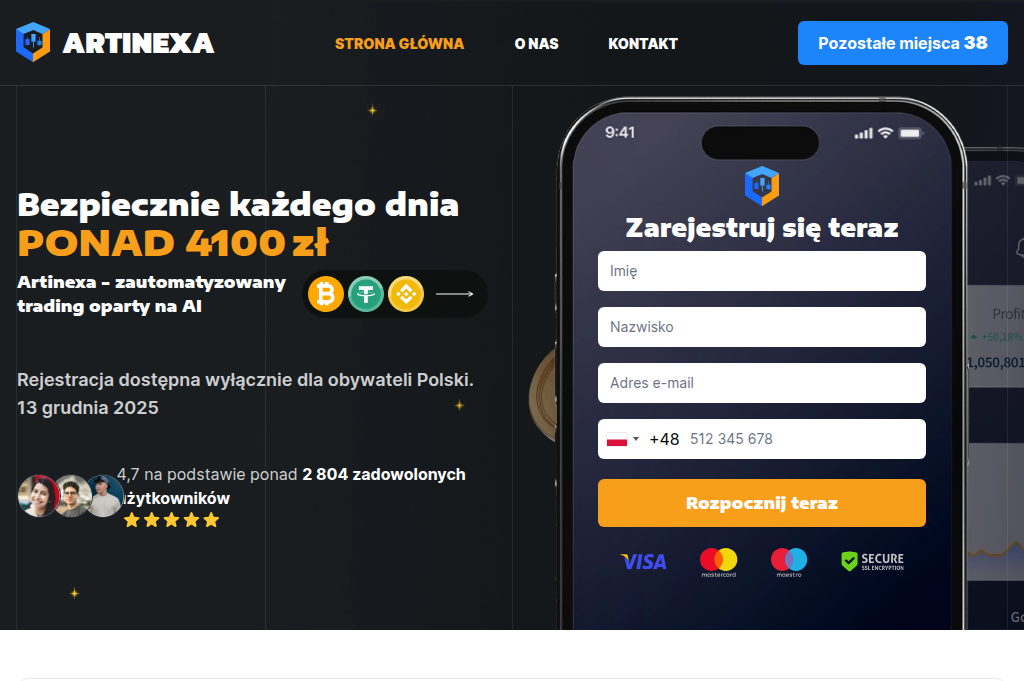 Screenshot of artinexa-pl.com