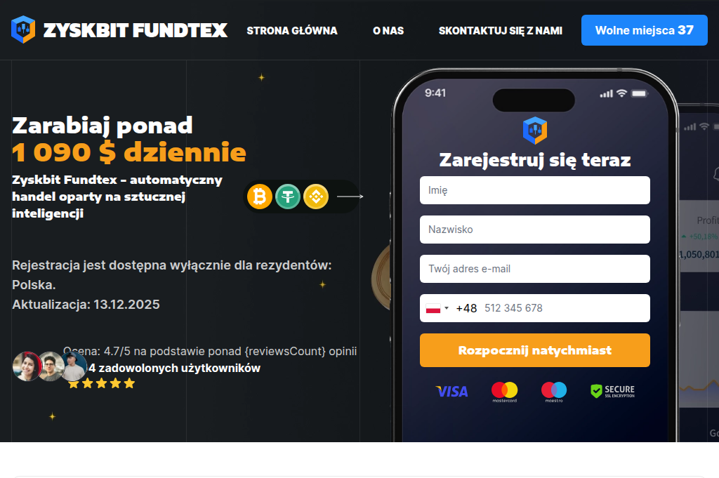 Screenshot of zyskbit-fundtex.com