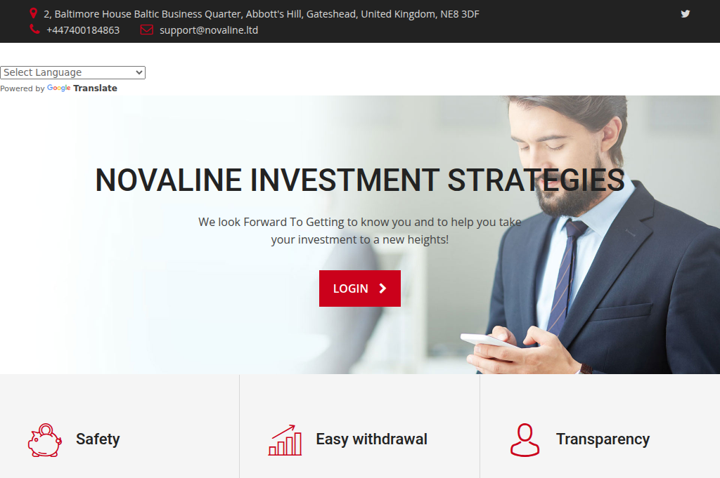 Screenshot of novaline.ltd