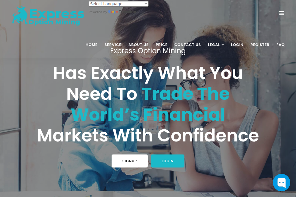 Screenshot of expressoptmining.com