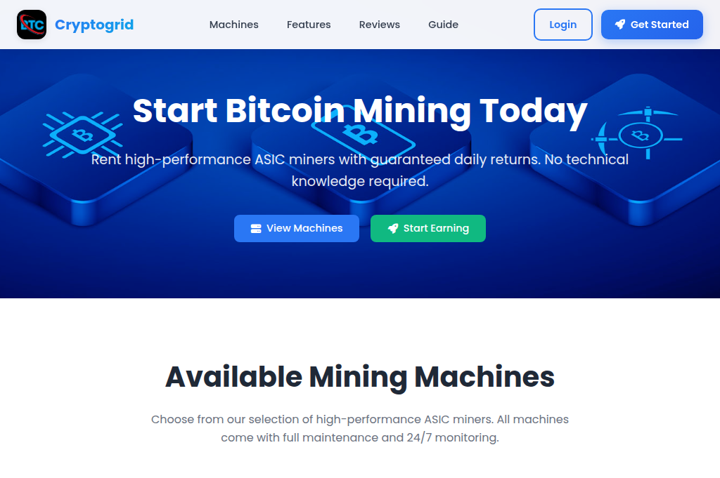 Screenshot of cryptogridx.com