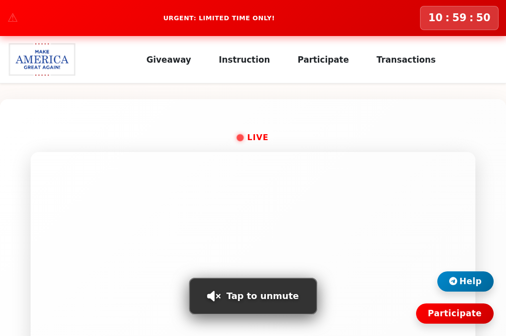 Screenshot of trumpgiftscrypto.com