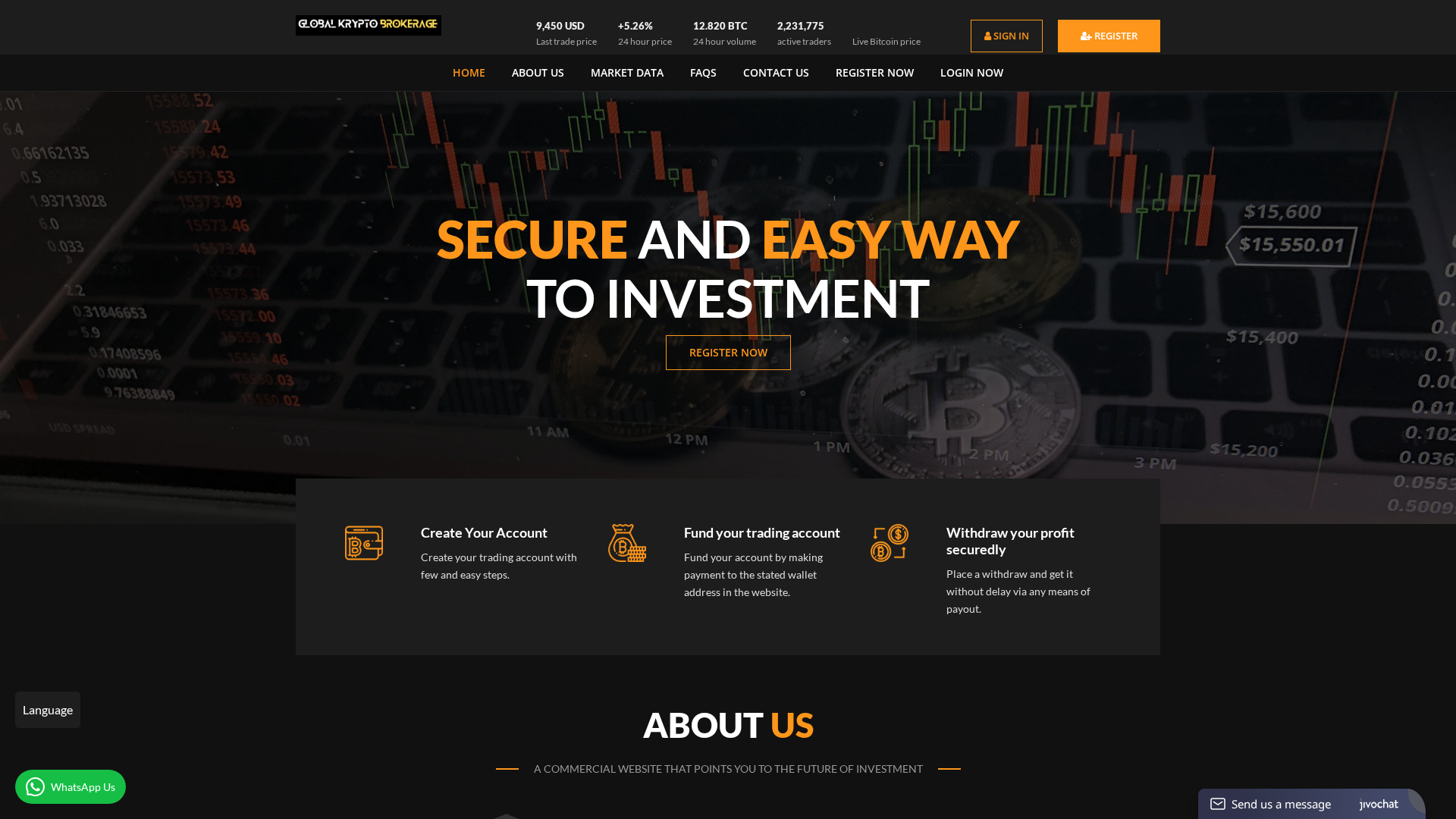 Screenshot of globalkryptobrokerage.pro