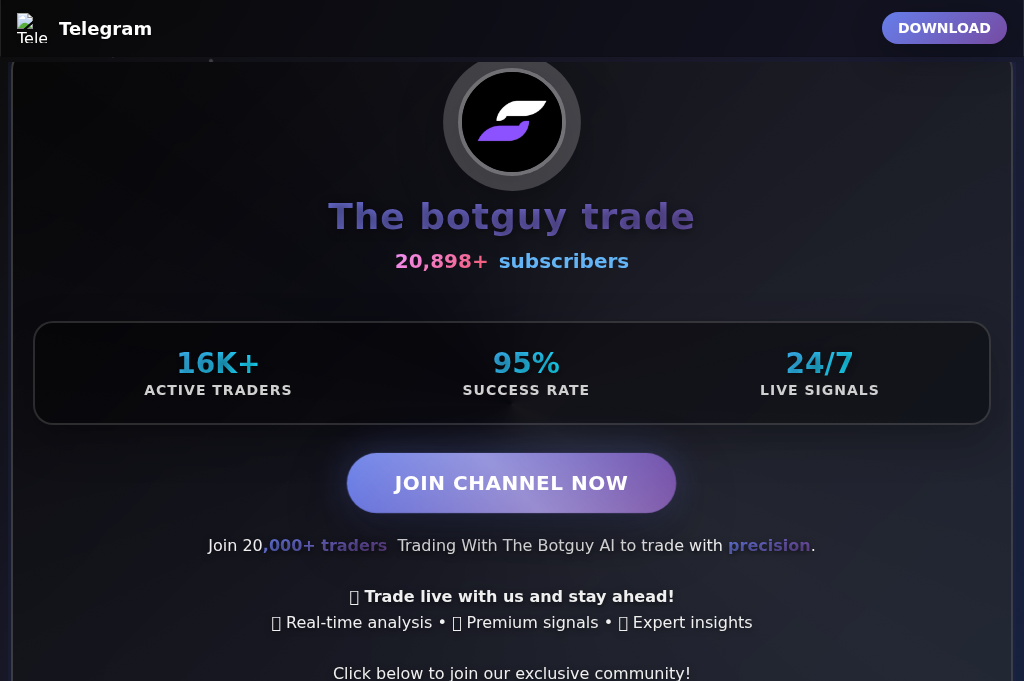 Screenshot of thebotguytrade.com
