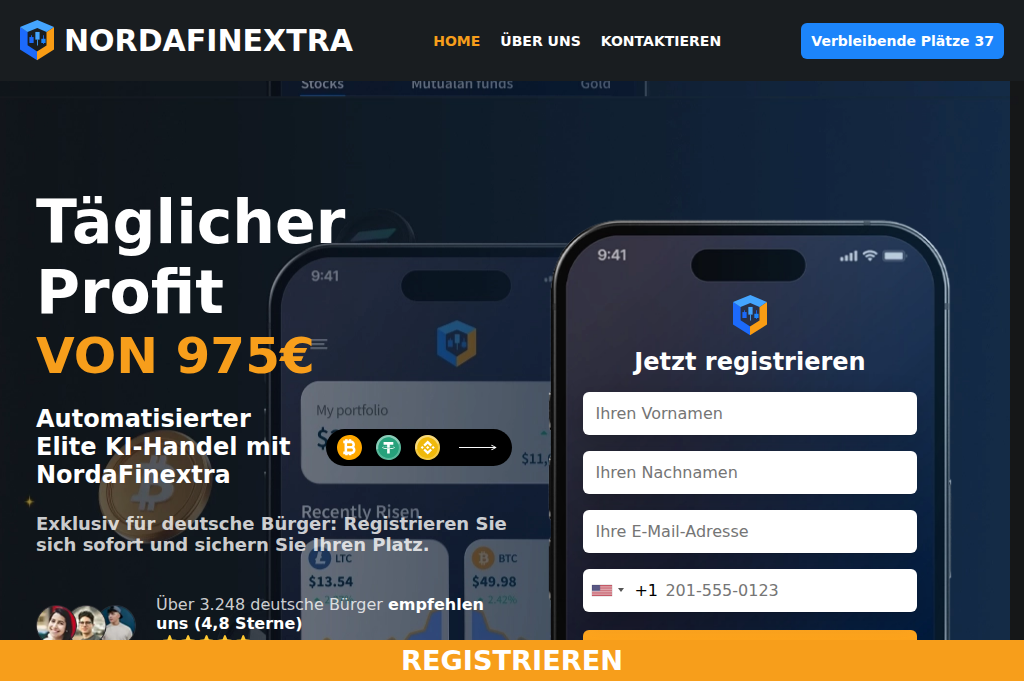 Screenshot of nordafinextrapro.com