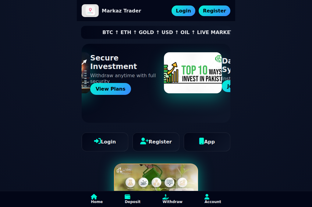 Screenshot of markaz-trade.com
