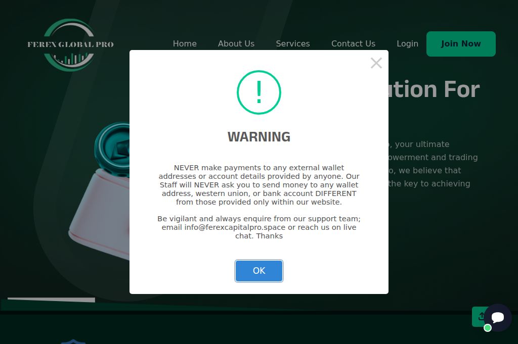 Screenshot of ferexcapitalpro.space