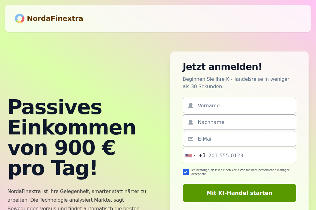 Screenshot of nordafinextra.net