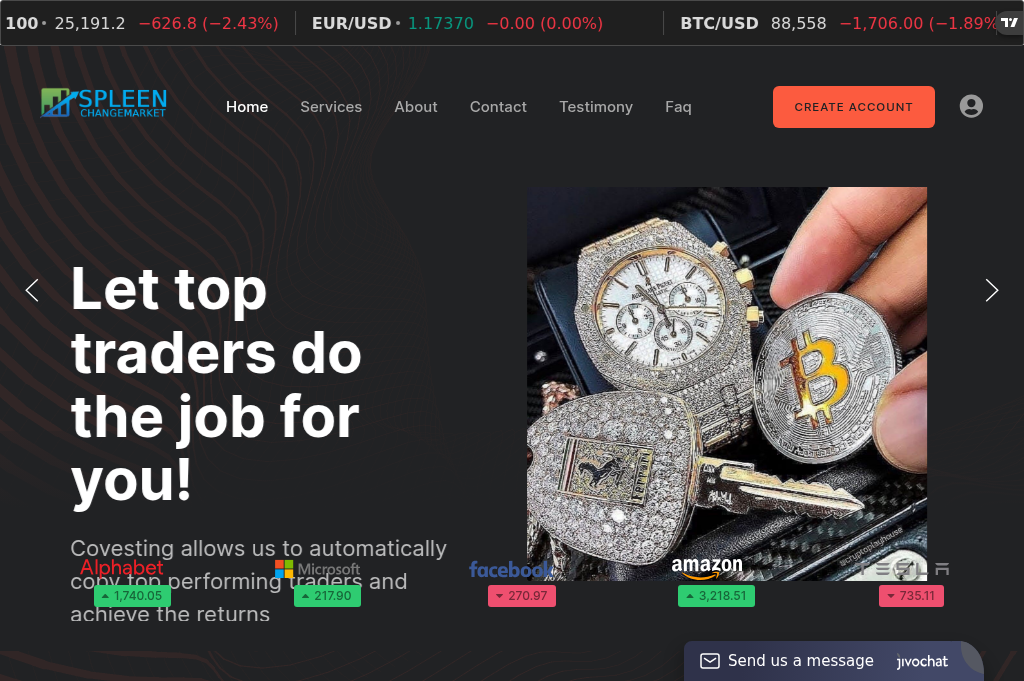 Screenshot of spleenexchangemarket.live