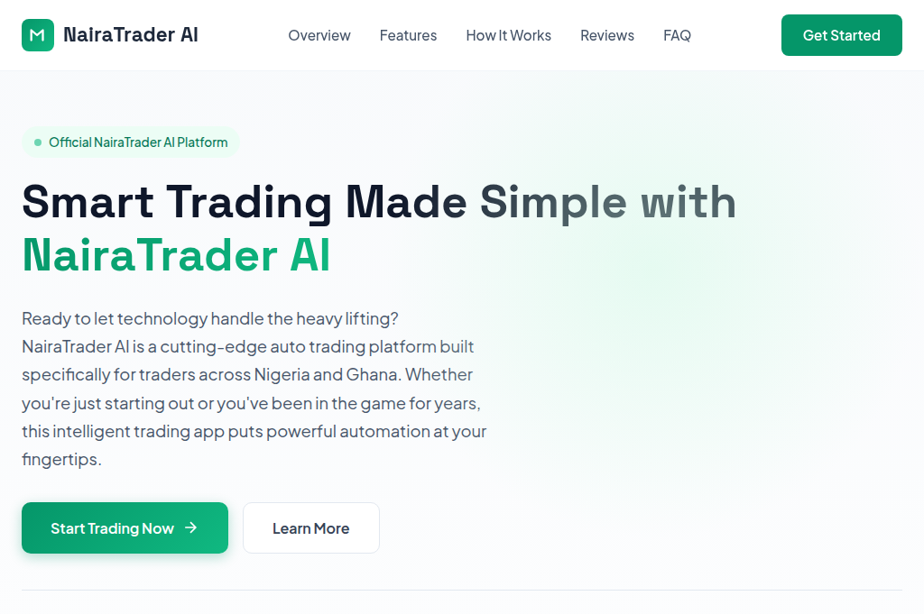 Screenshot of nairatrader-ai.com