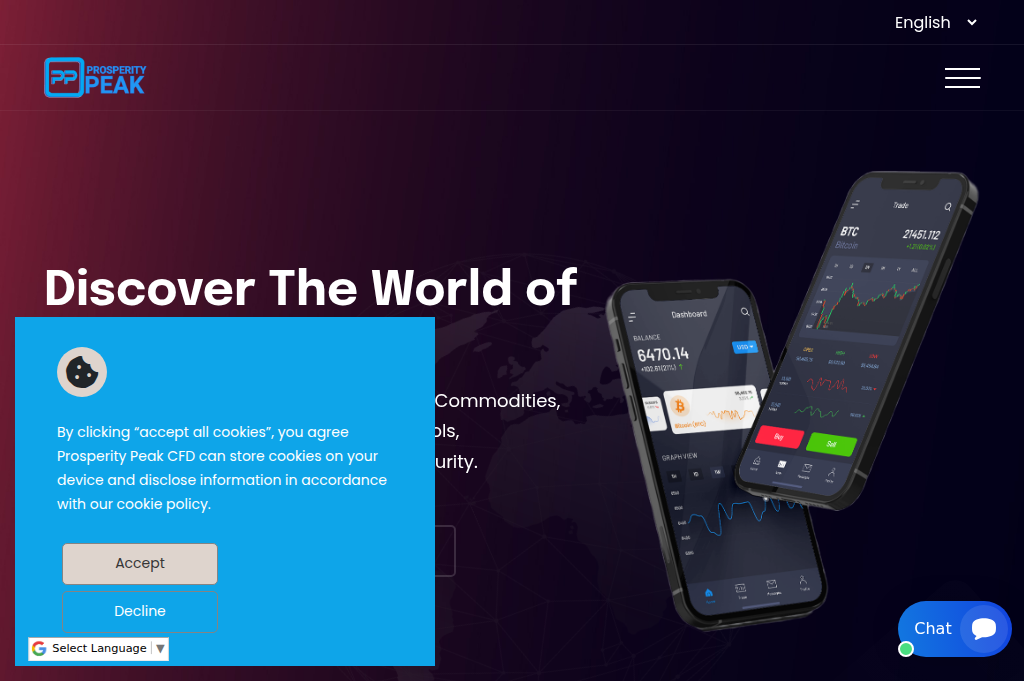 Screenshot of prosperitypeakcfd.com