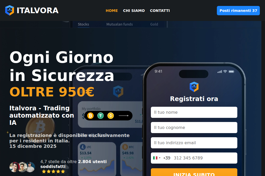 Screenshot of italvora-invest.com