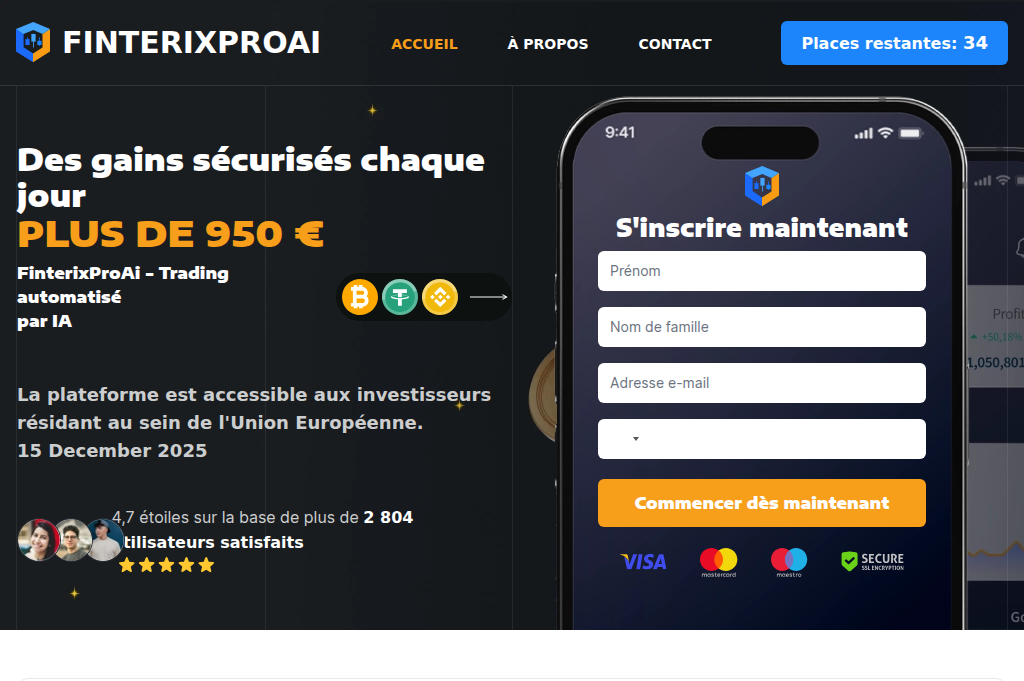 Screenshot of finterixpro-ai.com