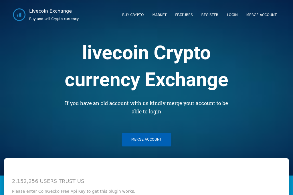 Screenshot of livecoin.site