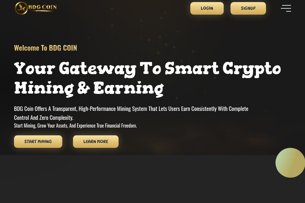 Screenshot of bdgcoin.vip