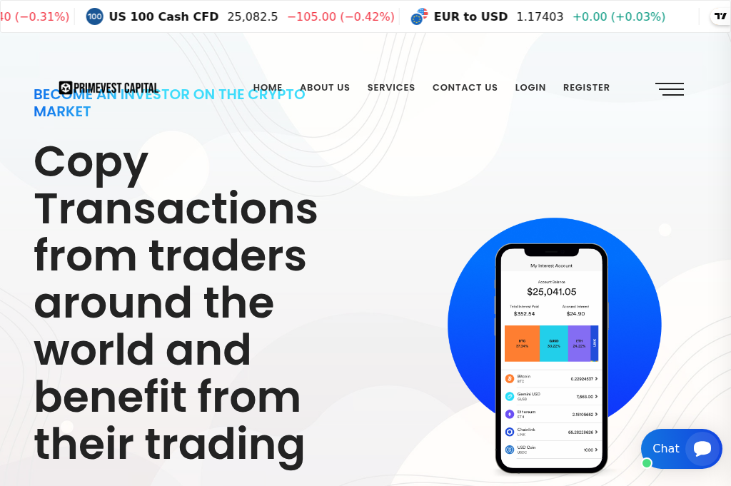 Screenshot of prime-vest.com