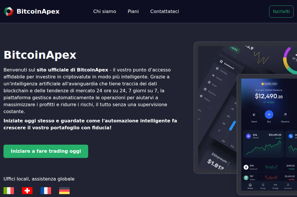 Screenshot of bitcoinapex.it