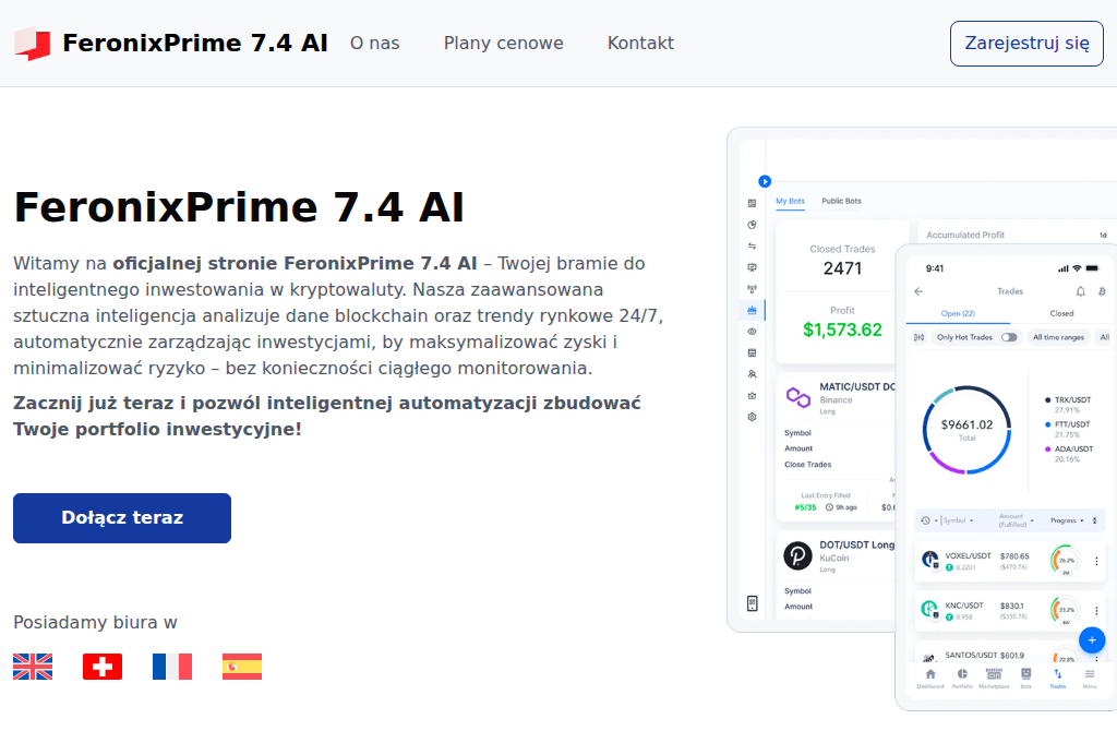 Screenshot of feronixprimeai.pl
