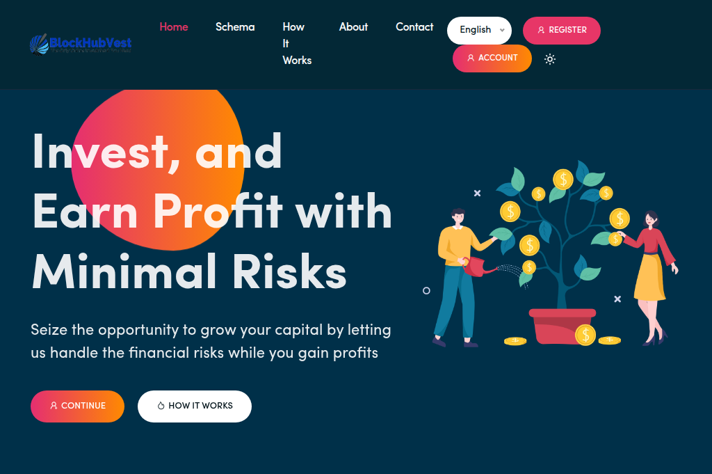 Screenshot of blockhubtradevest.live