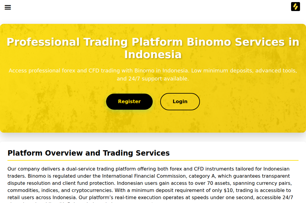 Screenshot of forexbnm-indonesia.com