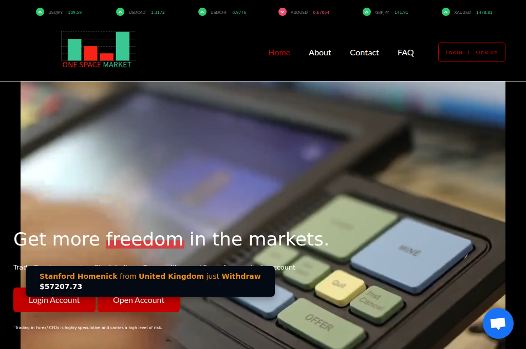 Screenshot of onespacemarket.top