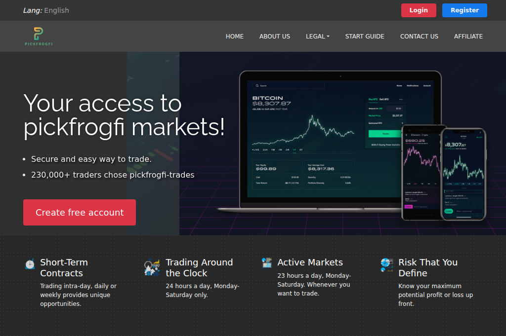 Screenshot of pickfrogfi.com