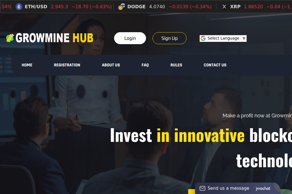 Screenshot of growminehub.com