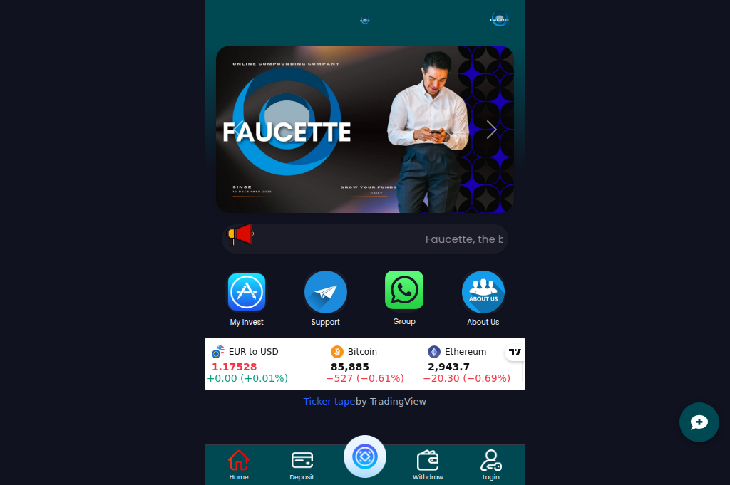 Screenshot of faucette.click