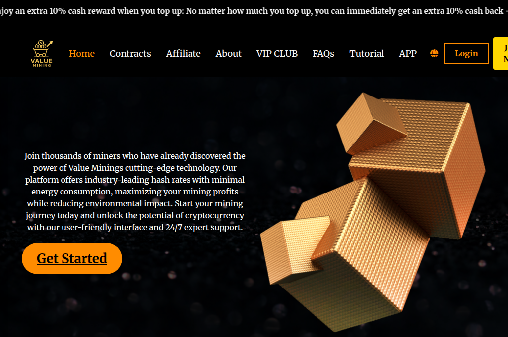 Screenshot of valuemining.org