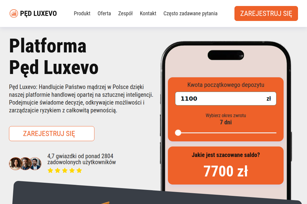 Screenshot of pedluxevo-invest.com