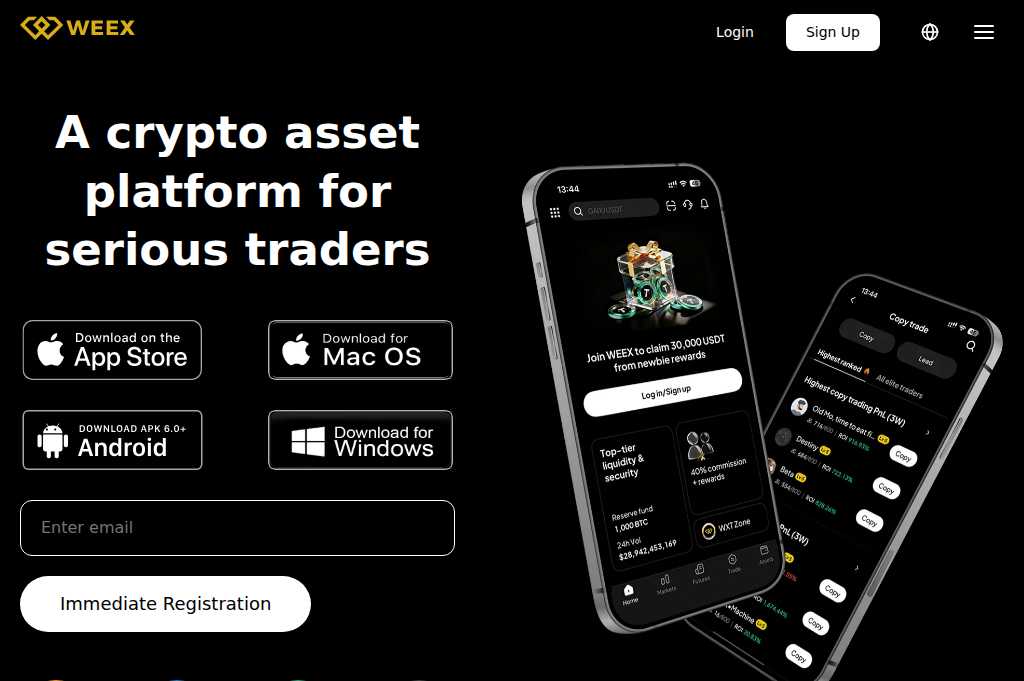 Screenshot of coinxweex.com