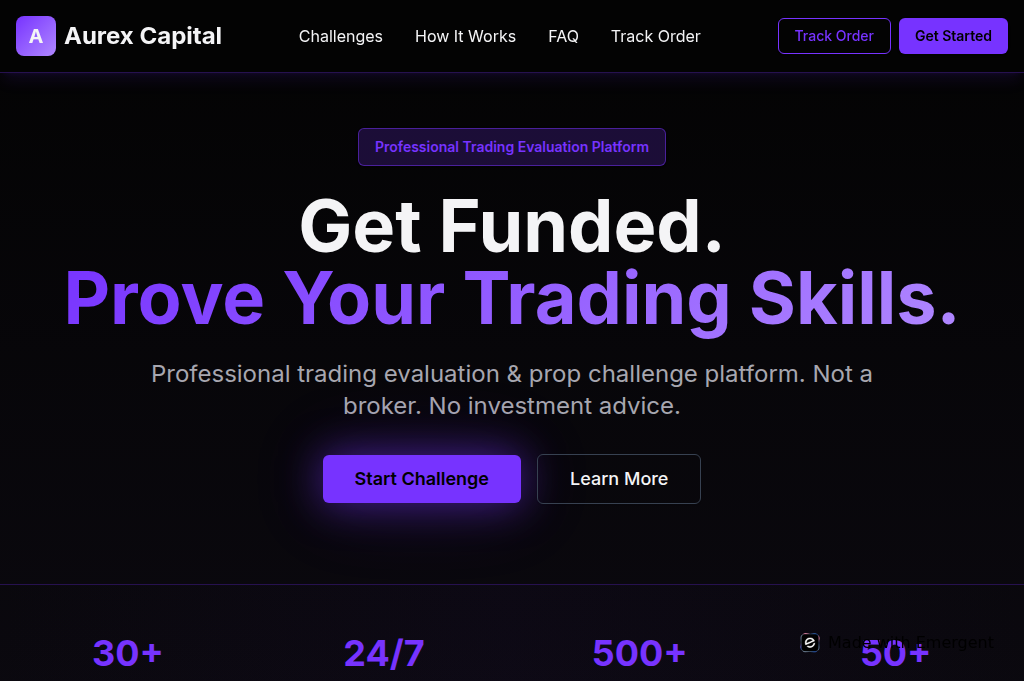 Screenshot of aurexcapital.io